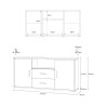 Sideboard 2 Türen 2 Schubladen Küche Wohnzimmer Modern Selena