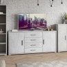 Moderne Anrichte mit 2 Türen und 4 Schubladen für das Wohnzimmer Cleore Kauf