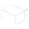 Design-Schreibtisch für Büro und Home Office, Modernes smart working, Modell Regular 120 Modell