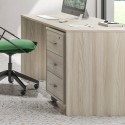 Moderner Büroschrank mit 3 Schubladen, abschließbar und Rollen, Design Cour Modell