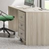 Moderner Büroschrank mit 3 Schubladen, abschließbar und Rollen, Design Cour Modell