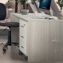 Moderner Büroschrank mit 3 Schubladen, abschließbar und Rollen, Design Cour Eigenschaften
