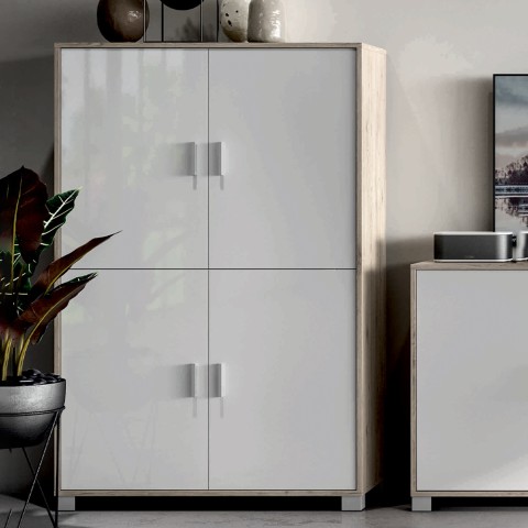 Sideboard Kommode 4 Türen Schrank modernes Wohnzimmer Maray Aktion