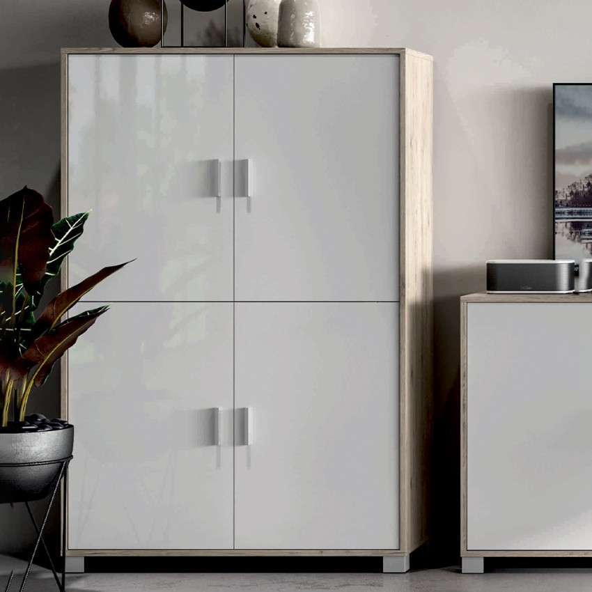 Sideboard Kommode 4 Türen Schrank modernes Wohnzimmer Maray Aktion
