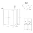 Sideboard Kommode 4 Türen Schrank modernes Wohnzimmer Maray 