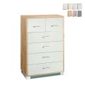 Moderne Design-Kommode 6 Schubladen Wohnzimmer Schlafzimmer Mera Aktion