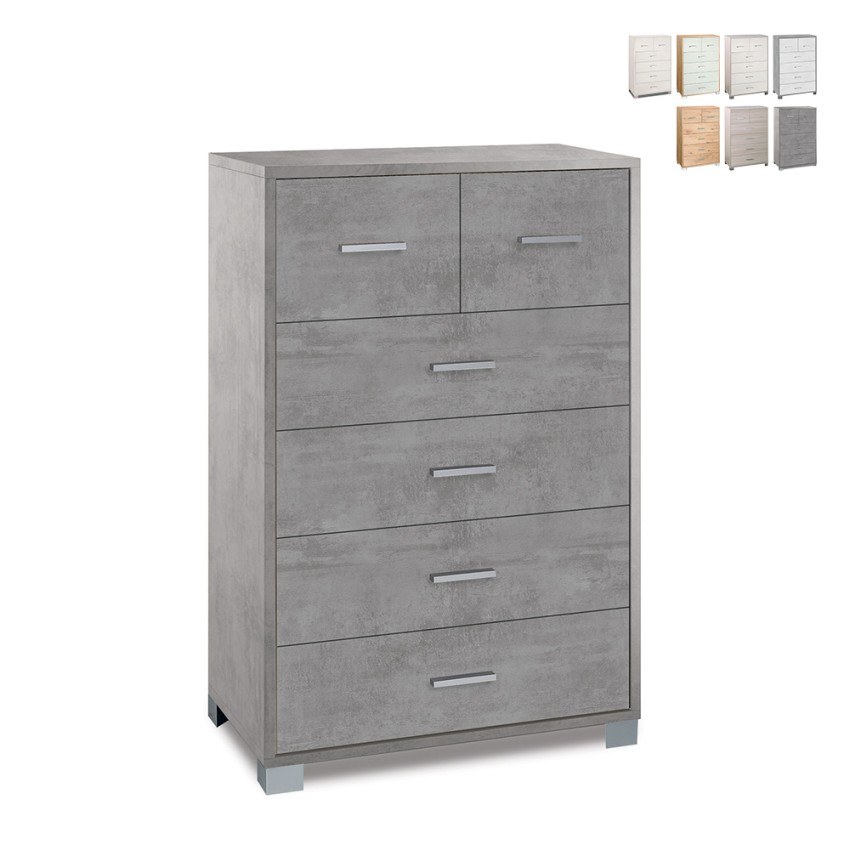 Moderne Design-Kommode 6 Schubladen Wohnzimmer Schlafzimmer Mera Katalog
