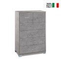 Moderne Design-Kommode 6 Schubladen Wohnzimmer Schlafzimmer Mera Modell