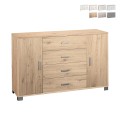 Sideboard Anrichte mit 2 Türen, 4 Schubladen, TV-Möbel Buffet Wohnzimmer Talia Aktion