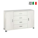 Sideboard Anrichte mit 2 Türen, 4 Schubladen, TV-Möbel Buffet Wohnzimmer Talia Auswahl