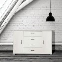 Sideboard Anrichte mit 2 Türen, 4 Schubladen, TV-Möbel Buffet Wohnzimmer Talia 