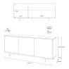 Moderne Design-Anrichte 3-türig Sterling für Wohnzimmer und Küche 