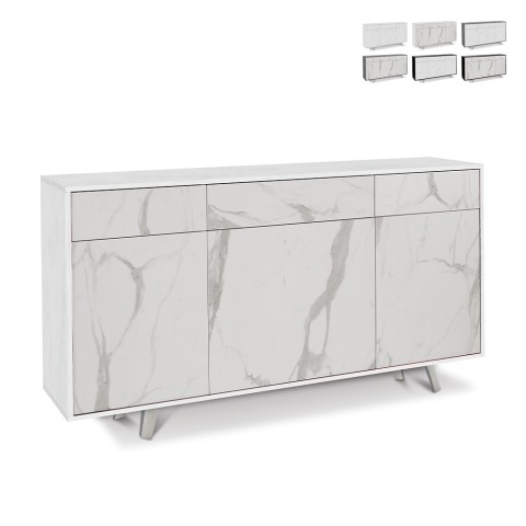 Moderner Wohnzimmer-Schrank 3 Türen 3 Schubladen Sideboard Küche Dalgo Aktion