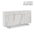 Moderner Wohnzimmer-Schrank 3 Türen 3 Schubladen Sideboard Küche Dalgo Aktion