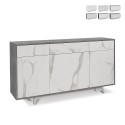 Moderner Wohnzimmer-Schrank 3 Türen 3 Schubladen Sideboard Küche Dalgo Katalog