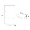 Schmaler Schuhschrank 3 Türen, Platz für 7 Paar Schuhe, modernes Design Kopen 