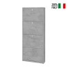 Schuhschrank Slim Design Modern mit 4 Türen für 10 Paar Schuhe Pica Lagerbestand