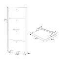 Schuhschrank Slim Design Modern mit 4 Türen für 10 Paar Schuhe Pica 