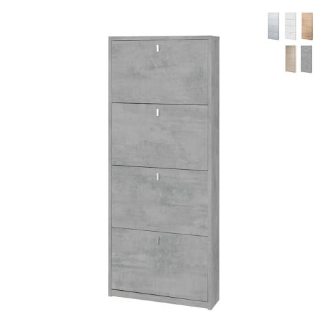 Schuhschrank Slim Design Modern mit 4 Türen für 10 Paar Schuhe Pica Aktion