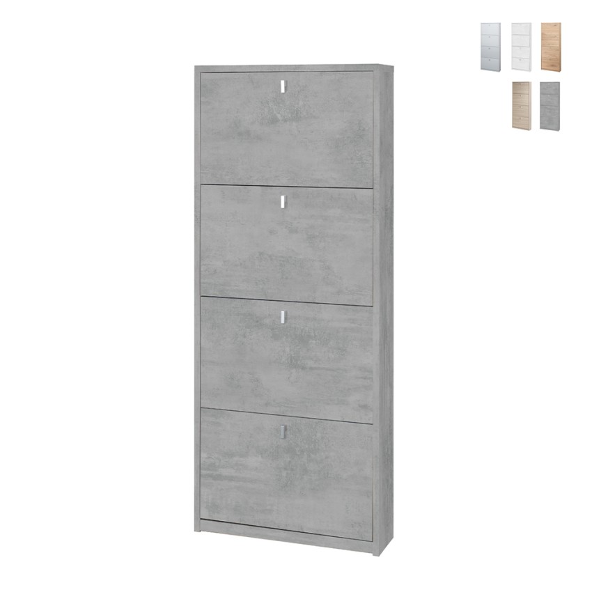 Schuhschrank Slim Design Modern mit 4 Türen für 10 Paar Schuhe Pica Aktion