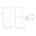 Moderne Schuhschrank 4 Türen mit Schublade für 20 Paar Schuhe Cadre 