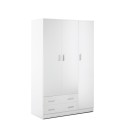 Moderner Kleiderschrank Schlafzimmer 3 Türen 2 Schubladen Mell Angebot