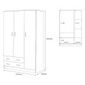 Moderner Kleiderschrank Schlafzimmer 3 Türen 2 Schubladen Mell Preis