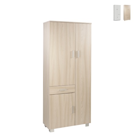 Vielzweckschrank Kleiderschrank 3 Türen 6 Einlegeböden Schublade Vigo Aktion