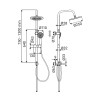 Moderne verstellbare Duschsäule mit 5-Strahl-Handbrause Papete Lagerbestand