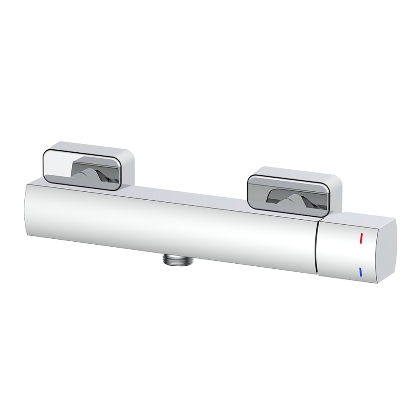 Externer Duschmischer modernes Design 1-Wege-Umsteller verchromt Domus Aktion