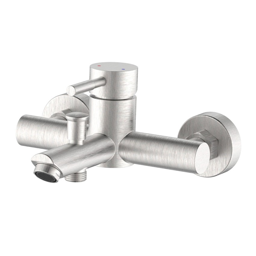 Antea 2-Wege-Badewannenarmatur, Einhebelmischer, modernes Design, aus Edelstahl Aktion