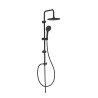 Schwarze Duschsäule aus Stahl mit 4-Strahl-Handbrause, modernes Design Mamba Verkauf