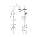 Duschsäule aus verchromtem Stahl mit Duschkopf, Handbrause und Mischbatterie Caracas Angebot