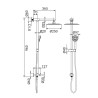 Duschsäule mit 25cm Kopfbrause und Handbrause, doppelte Installation Margarita Angebot