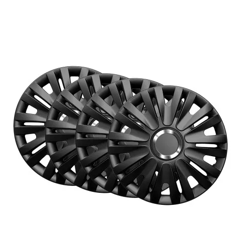 Set 4 universelle Radzierblenden 13'' ABS chrom-schwarz Topaz Black Aktion