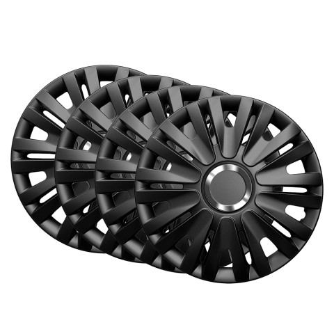 Set aus 4 universellen Radzierblenden 16'' ABS Chrom Schwarz Topaz Black Aktion