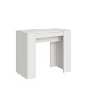 Ausziehbarer Konsolentisch Esstisch 90x48-308cm weißes Holz Basic Angebot