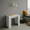 Ausziehbarer Konsolentisch Esstisch 90x48-308cm weißes Holz Basic Sales
