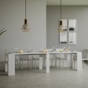 Ausziehbarer Konsolentisch Esstisch 90x48-308cm weißes Holz Basic Katalog