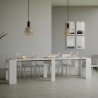 Ausziehbarer Konsolentisch Esstisch 90x48-308cm weißes Holz Basic Katalog