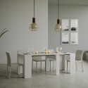Ausziehbarer Konsolentisch Esstisch 90x48-308cm weißes Holz Basic Aktion