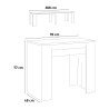 Ausziehbarer Konsolentisch Esstisch 90x48-308cm weißes Holz Basic Auswahl