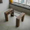 Ausziehbarer Design-Konsolentisch 90x48-308cm Esstisch Holz Basic Noix Rabatte