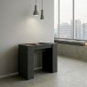 Ausziehbarer Konsolentisch 90x48-308cm, modernes Design, anthrazit Basic Report Sales