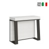 Ausziehbarer Konsolentisch 90x40-288 cm, Esszimmertisch Design Weiß Metall Asia Verkauf
