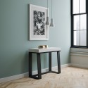 Ausziehbarer Konsolentisch 90x40-288 cm, Esszimmertisch Design Weiß Metall Asia Rabatte