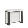 Ausziehbarer Konsolentisch 90x40-288 cm, Esszimmertisch Design Weiß Metall Asia Angebot