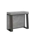 Ausziehbarer Konsolentisch 90x40-288cm modern grau Metall Asia Concrete Angebot
