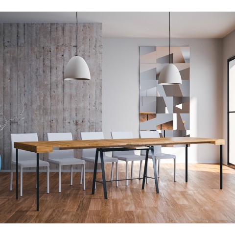 Ausziehbarer Tisch Esszimmer 90x40-300cm Holz Banco Fir