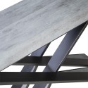 Ausziehbarer Konsolentisch 90x40-196cm, grau, Diago Small Concrete Sales